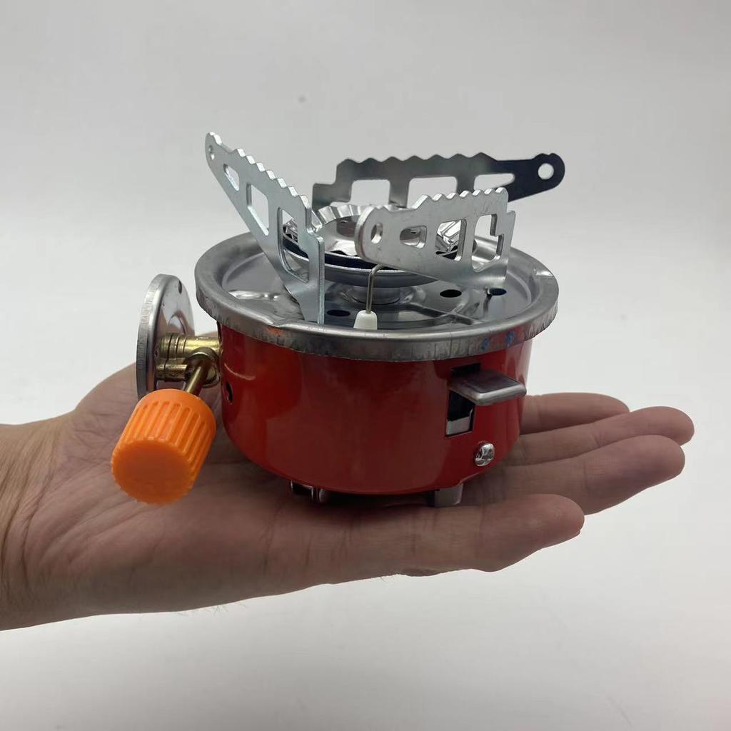 Portable Round Butane Cartridge Stove, Compact Butane Stove for Outdoor Camping and Cooking