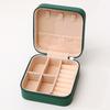 HOMZY 1pcs Single Layer Storage Box Ladies Travel Leather Jewelry Box Classic Black Pure White Fashion Pink Storage Box