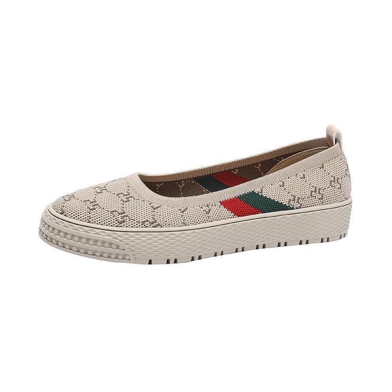 NYE Damesko Fritidssko Ensfarget Alle Aldre Slip On Fritidssko Komfortable Dame Mote Plattform Loafers Casual Sommersko