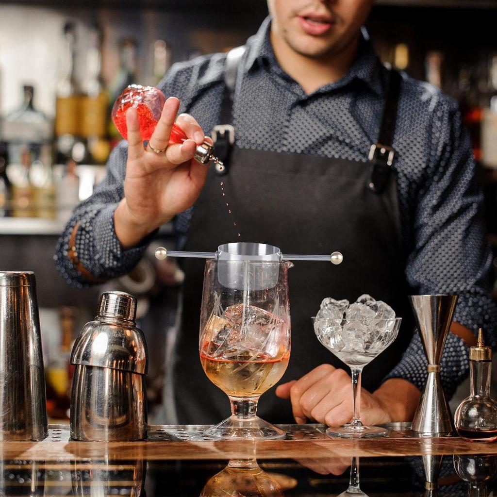 2pcs Large Capacity Cocktails Jigger Set Double Beads Measuring Cup Precise Liquor Measurement Accessories for Bartenders