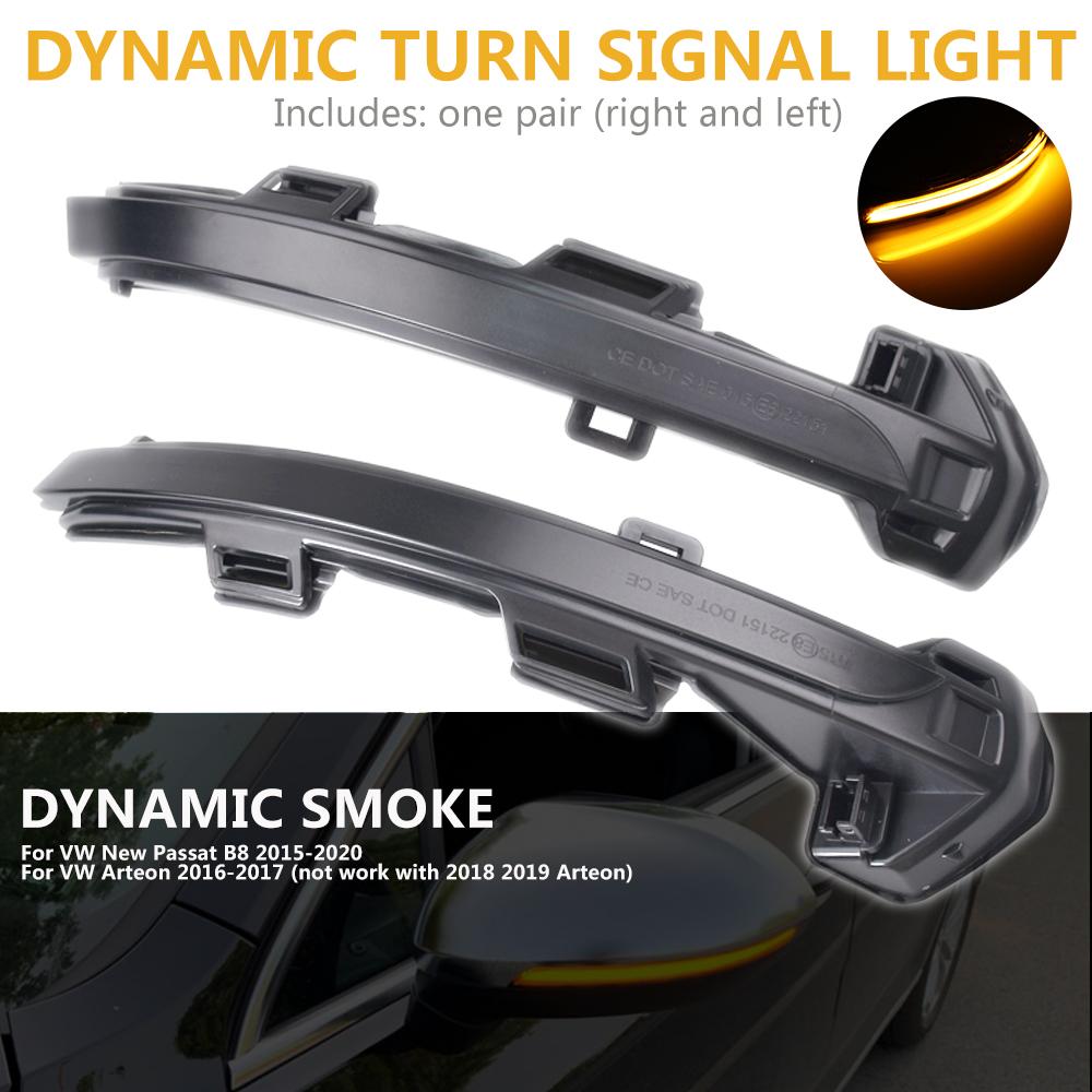 For VW Passat B8 Variant Arteon Rearview Side Mirror Dynamic Sequential Blinker Indicator LED Turn Signal Light 2015 2016 2017