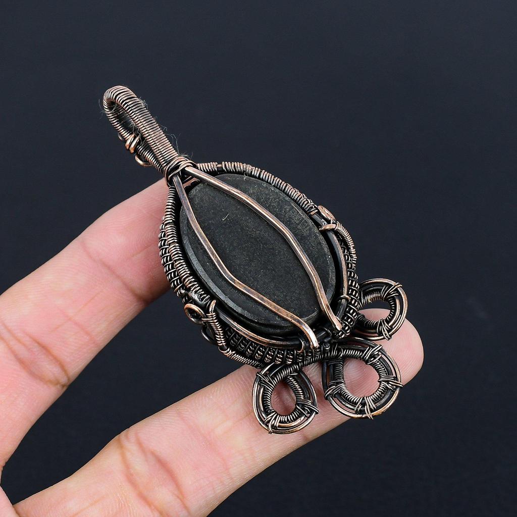 Abalone Shell 999 Copper Wire Wrapped  Pendant, Handmade Gemstone Pendant Jewelry, Gifts For Wife Brand New Pendant