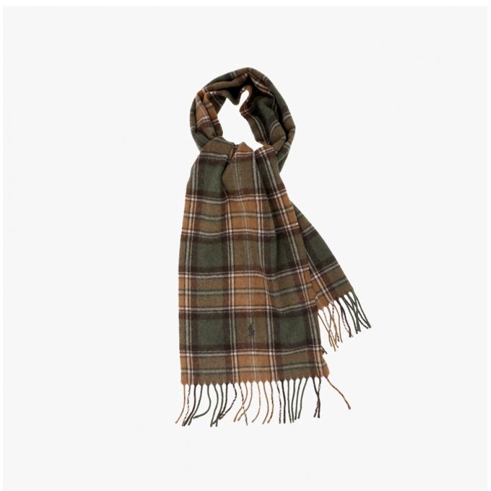 Polo Ralph Lauren Pony Plaid Check Fringe Muffler Pc0999 241