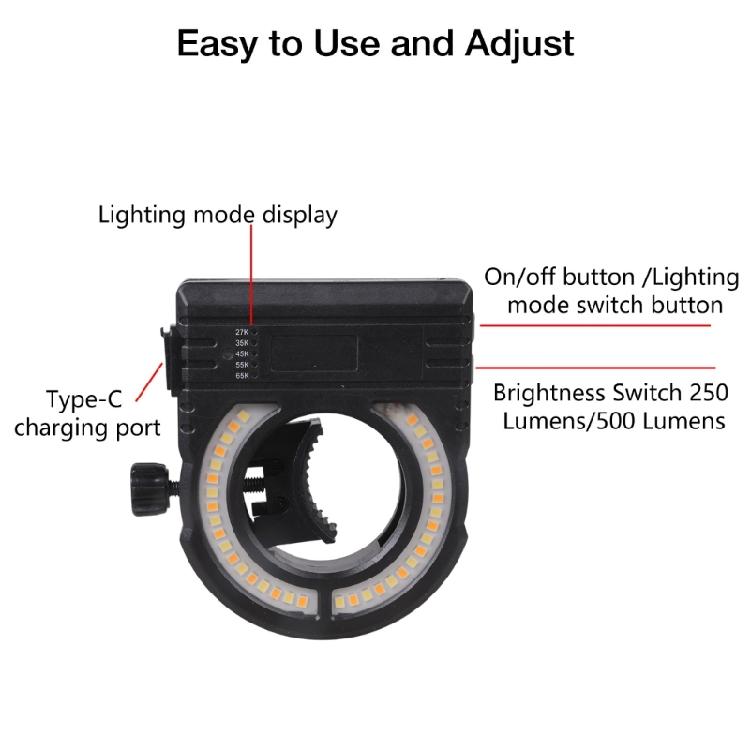 Car Body Work Light 500 Lumen Output 5 Brightness Mode 2700K-6500K Color Temperature Cordless Sprayer Guns Light