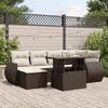 VidaXL Garden Furniture Set with Cushions 7 Pcs Brown Braided Resin 3268683