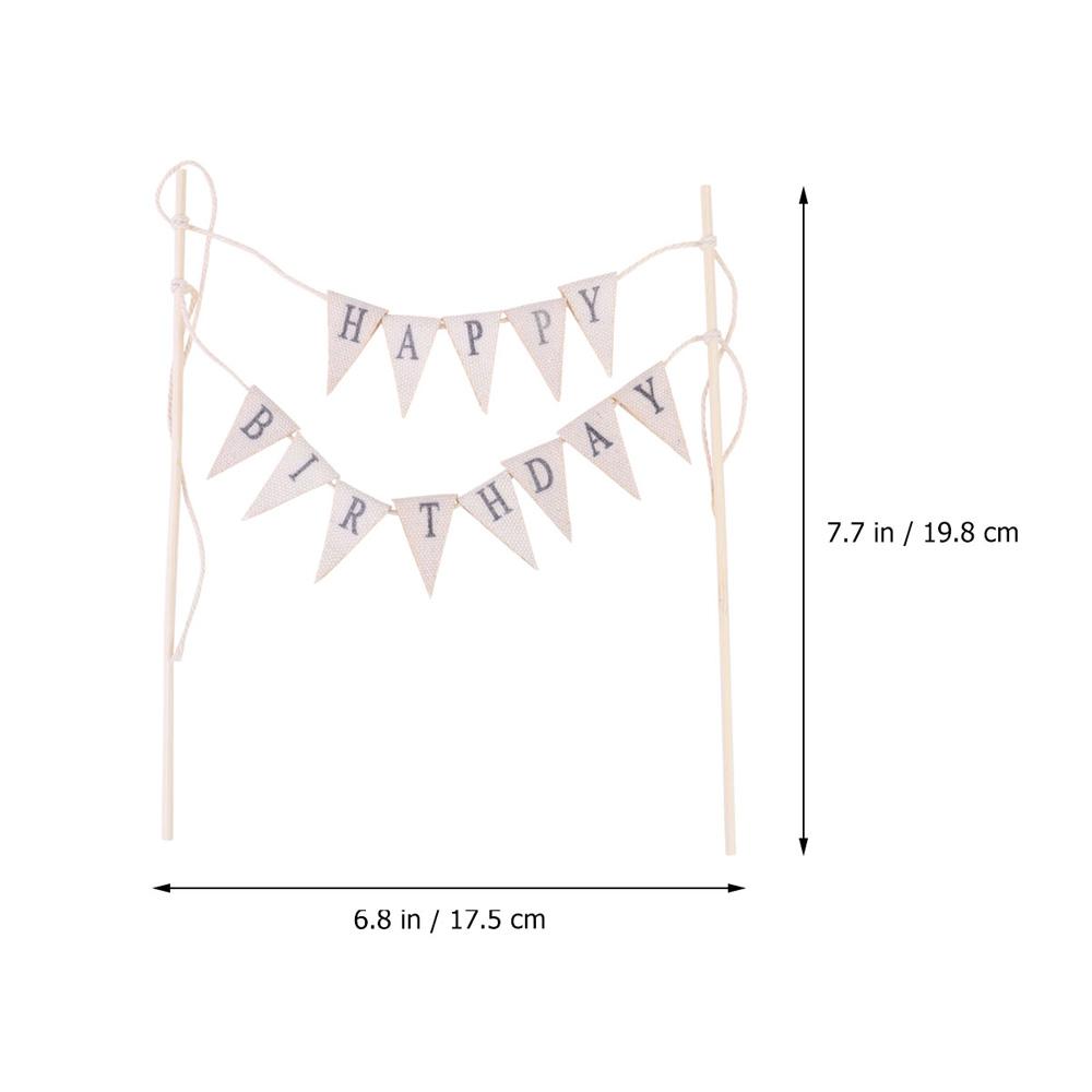 Cupcake Cake Flag Bunting Pennant Happy Birthday Banner Party Supplies Cake Decoration Cake Topper