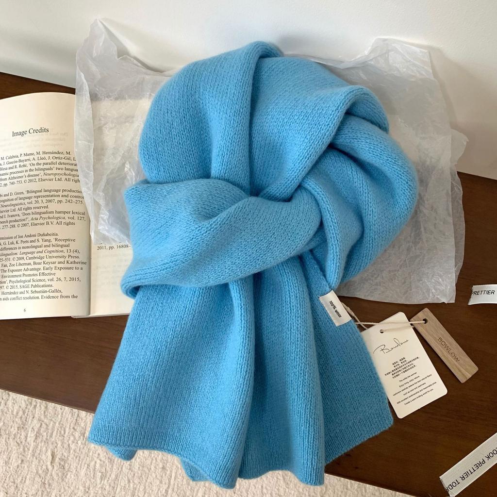 Large 111 Australian simple scarf women's new high-end solid color versatile warm couple scarf