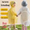 Kinder School Regenjas met Rugzakruimte - Dikke, Lange, Volledige Lichaamsbedekking, Stormbestendige Poncho