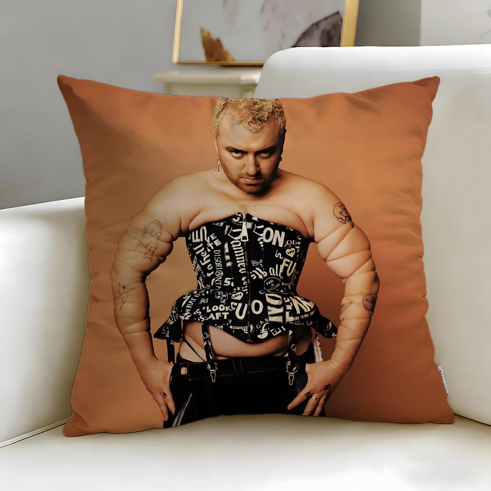 Popular Singer Sam Smith Cushion Cover Soft  EasyWash Pillow Case  Versatile for Couch Bed Travel and Office