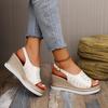 Damen Keilsandalen mit Peep-Toe in Übergröße - Neuer Sommer-Casual-Stil mit dicker Sohle
