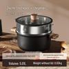 Universal Titanium Non-stick Stockpot: Steaming & Stewing, Double-Ear Design for Induction & Gas Stoves