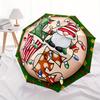 1pc Christmas Pattern Automatic Opening/Closing Folding Umbrella with 59 Ribs, Plastic Handle, Windproof Portable Sunshade Umbrella y250726099