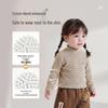 Children's Striped Mock Neck Thermal Long Sleeve T-Shirt