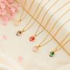Necklace Women's Exquisite Tulip Zircon Necklace Autumn and Winter Niche Design Sense Light Luxury Fashion Versatile Non-fading Accessories