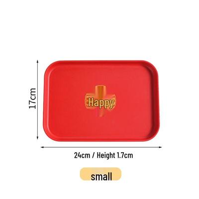 Doppeltes Glück Rotes Hochzeits-Tablett-Set