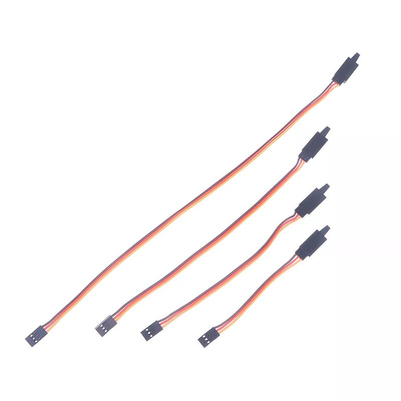 10pcs 10-100CM Extension Lead Wire Cable Anti-loose 60 Core Servo for RC JR Male to Female Model Aircraft Adapter Cable