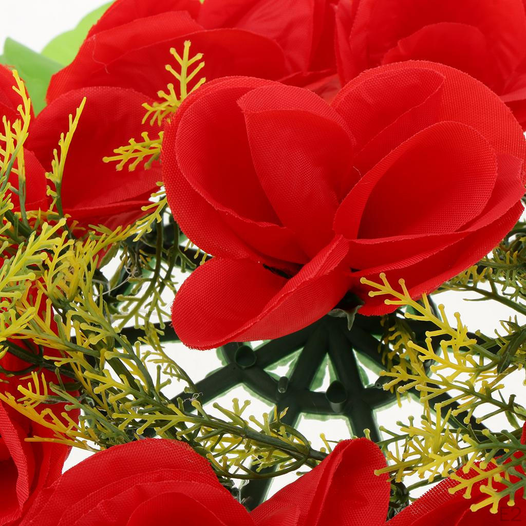 Artificial Grave Flower Wreath Funeral Cemetery Decoration 30cm