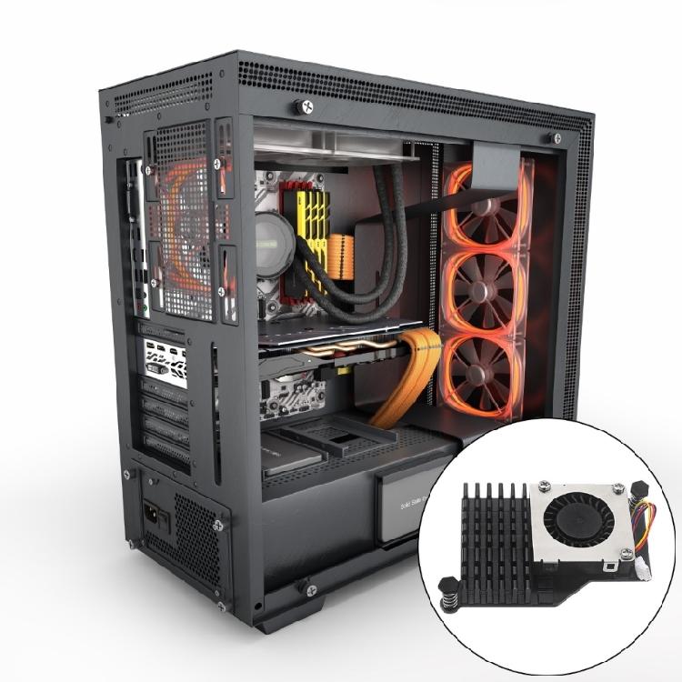 2PCS Heat Dissipation Module With Low Noise Fan Specially For RPi 5 Cooling