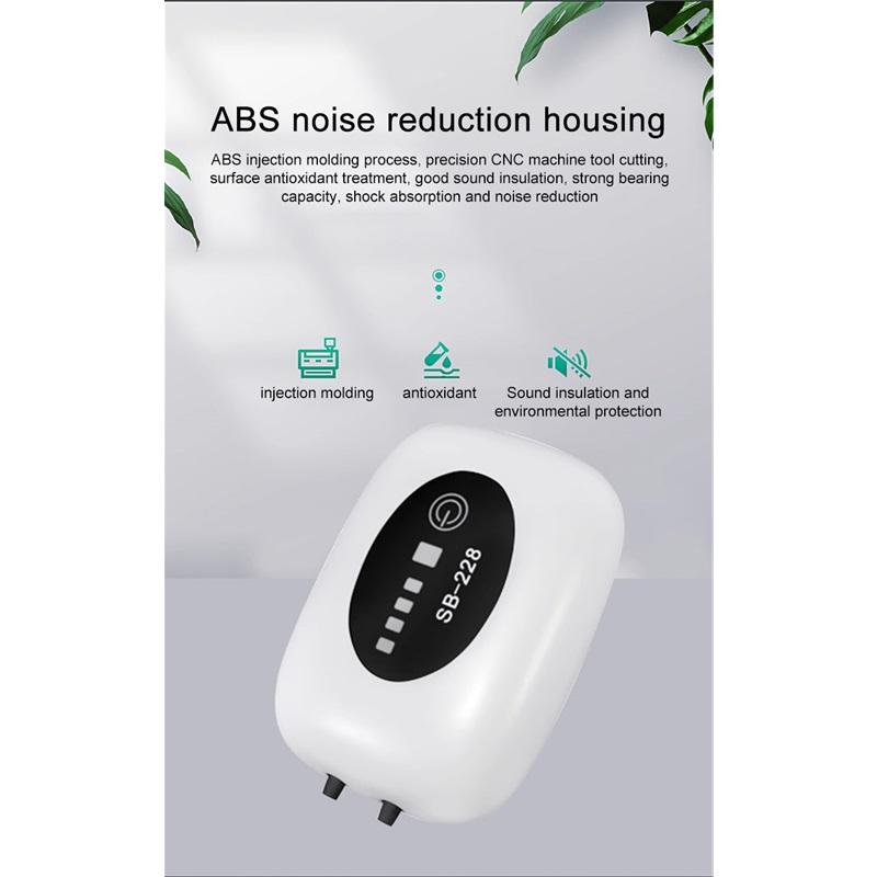 Aquarium Fischbecken Sauerstoff Luftpumpe Kompressor Aufladbar Leise USB mit Batterie Tragbar Fischerei Sauerstoffator 6000mA Outdoor