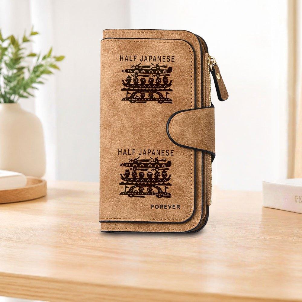 Japan Mount Fuji Long Zipper Wallet Large Capacity Card Holder Unisex Clutch Bag Stylish Zippered Coin Purse Perfect for Daily Commuting Office Work