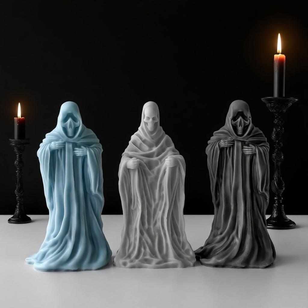 Halloween Skull Silicone Mold For Candle Soap Crafting Reusable Flexible Detailed Design Easy Release Non Toxic Eco Friendly Material