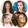 50PCS Hollow Dirty Braided Hair Rings Vintage Style Alloy Hair Rings Set - Hollow Out Round Hair Accessories for Women and Girls,