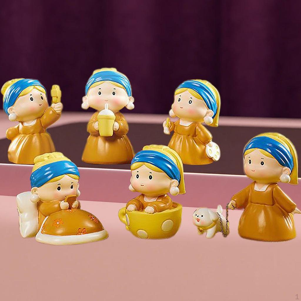 Pearl Girl Figure Ornament Desktop Decor Random Design Box Toy Boys Children