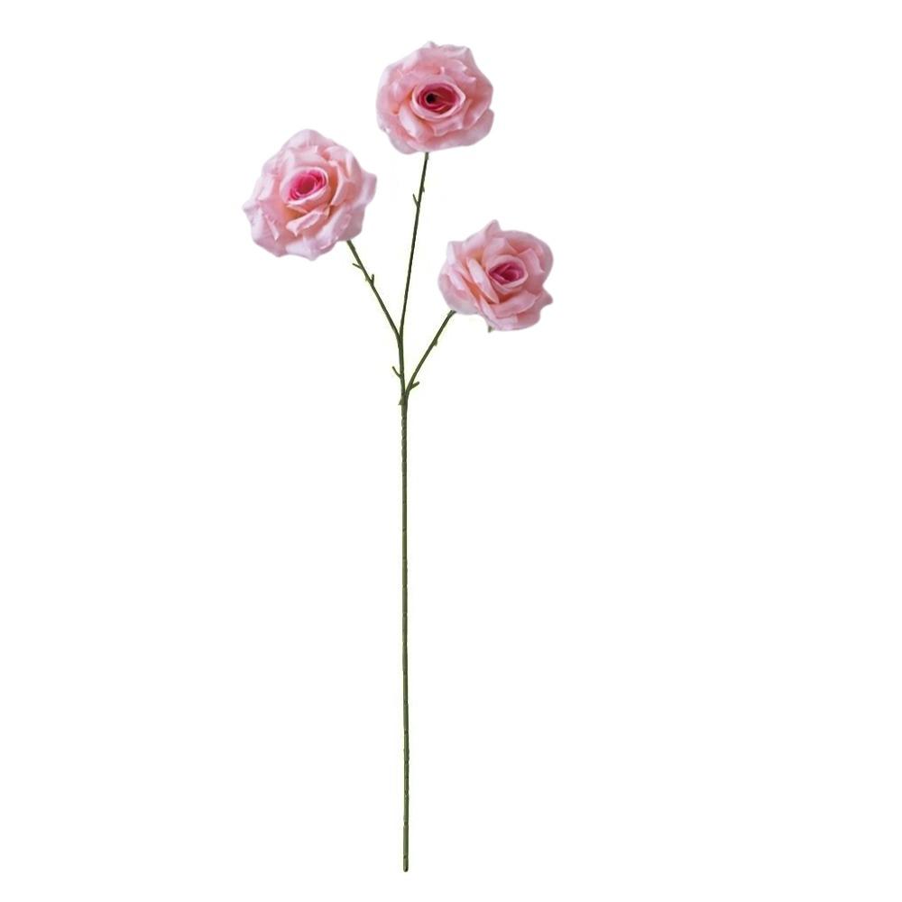 Fashion 3 Heads Simulated Rose Bouquet Silk Rose Soft Artificial Flowers Vintage Flower Bouquet Photography Props