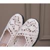 Ladies' Casual Temperament Breathable One Foot Shoes -Women's Mesh Shoes with Mesh Surface, Ethnic Style Cloth Shoes, Hollow Lace Women's Shoes