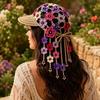 Sunflower Lattice Baseball Cap Breathable Hollow Out Adjustable Unisex Summer Sun Hat Floral Butterfly Yellow Orange Green