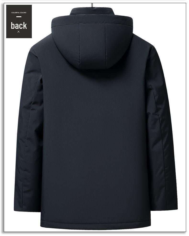 Men's Middle-Aged & Elderly Winter Coat with Thick Velvet Lining - Warm Grandpa Parka