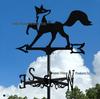 Weather Vane Ornament: Outdoor Wrought Iron Spray-Painted Roof Decoration Metal Craft