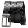 Casual Large Genuine Casual for Checkered Men's Belt, Size, Stylish, Leather, Golf, Belt, Jeans, Long, Pattern, Wide, 3.8cm Wide, Black, MBA-120-BK