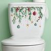 Christmas Stars Hanging Lights Pine Toilet Stickers Bathroom Toilet Home Decoration Stickers