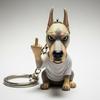 Chaveiro Cachorrinho Postura Dedo Médio Design de Cachorro 3D Corrente de Chave Mochila Decoração Cachorrinho Legal Acessórios de Bolsa