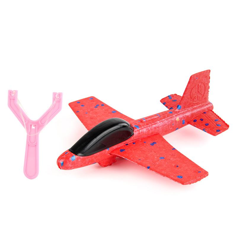 Children Ejecting Foam Aircraft Toys Slings Ejection Flight With Night Light Hand-throw Outdoor Sports Toy Ejection Airplane