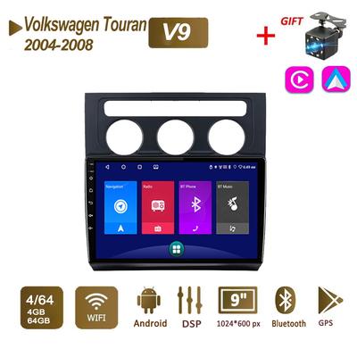 Android 2 Din Car Radio Multimedia Video Player For Volkswagen Touran 2004-2008 Navigation GPS WIFI Head Unit 4+64GB