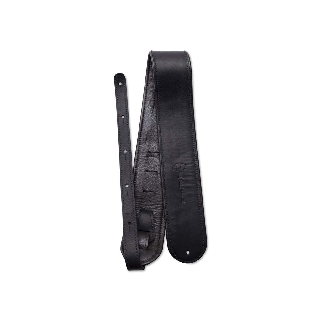 18A0029 BLK Guitar Strap Premium Rolled Leather [Martin] /