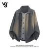 VUUG Men's Old Money Style Plaid Splicing Knit Cardigan