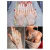 6Pcs Glow in Dark Tattoo Stickers, Lace Temporary Body Art for Hands, Waterproof Indian Mehndi Tattoos for Women Girls