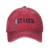 Baseball Cap Saint Lucia Country Flag Summer y2k Funny Trucker Hat  FeUnisex Unisex Design Tennis Skate Dropshipping Baseball Caps