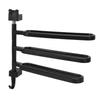 Towel Bar High Strength ABS Multi Arm Wall Mounted Towel Rack Holder with Hook for Bathroom Black