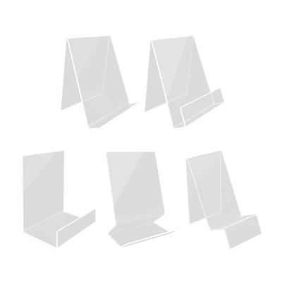 Clear Book Holders Magazine Stand Acrylic Books Stand Cookbooks Stand Recipe Holders for Magazine Brochures Menu Card