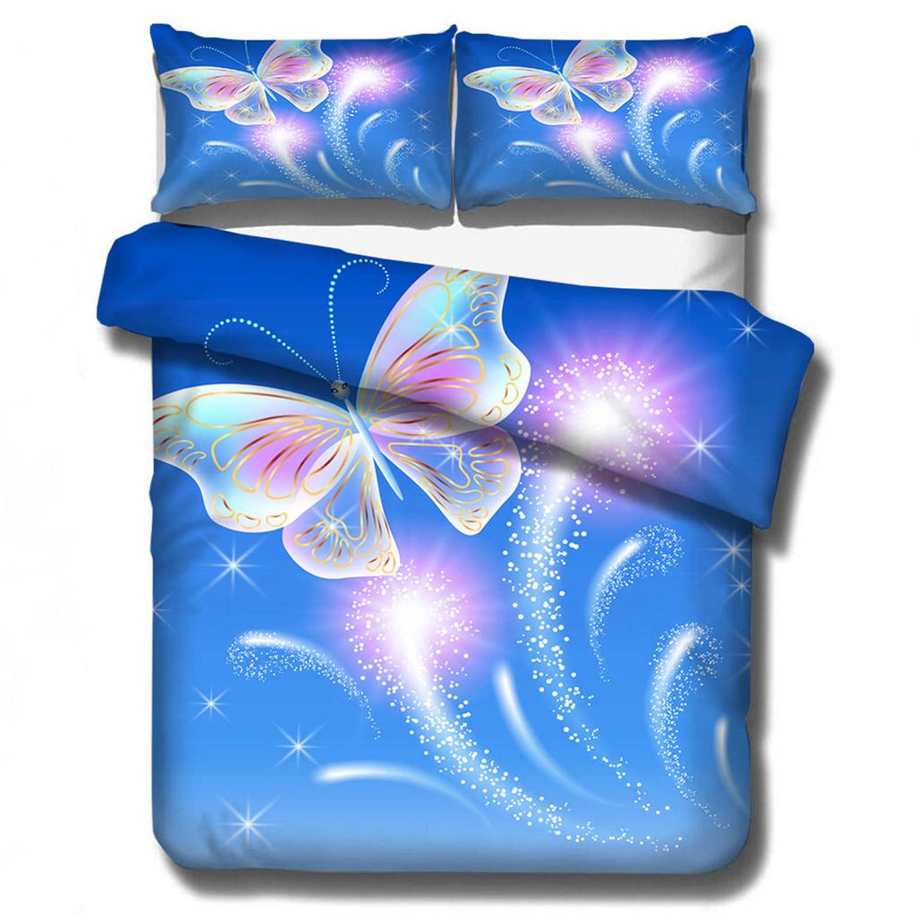 Comforter Butterfly Anime Home Bedroom Comforte Nordic Polyester Material Suitable For Children And Adults 2/3-Piece Set