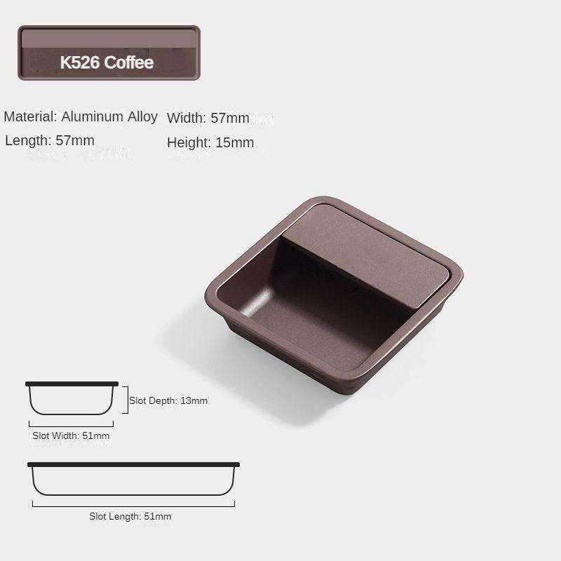 Modern Sliding Door Concealed Handle Slotted Embedded Buckle Furniture Handles Wardrobe Push Pull Hidden Kitchen Cabinet Knobs
