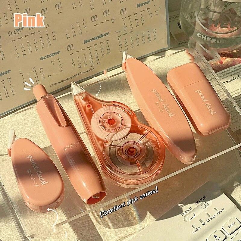 

5PC Instagram Style Creative Correction Belt with High Aesthetic Value Minimalist Correction Belt with Large Capacity Smooth and рожевий