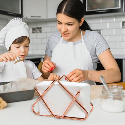 Porte-serviettes en papier en fer forme triangulaire en acier inoxydable grande capacité poli sans déformation barre bureau cuisine porte-serviettes distributeur de serviettes