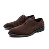 Men's casual leather shoes Foreign trade new men's suede leather shoes fashionable large size pointed formal business leather shoes