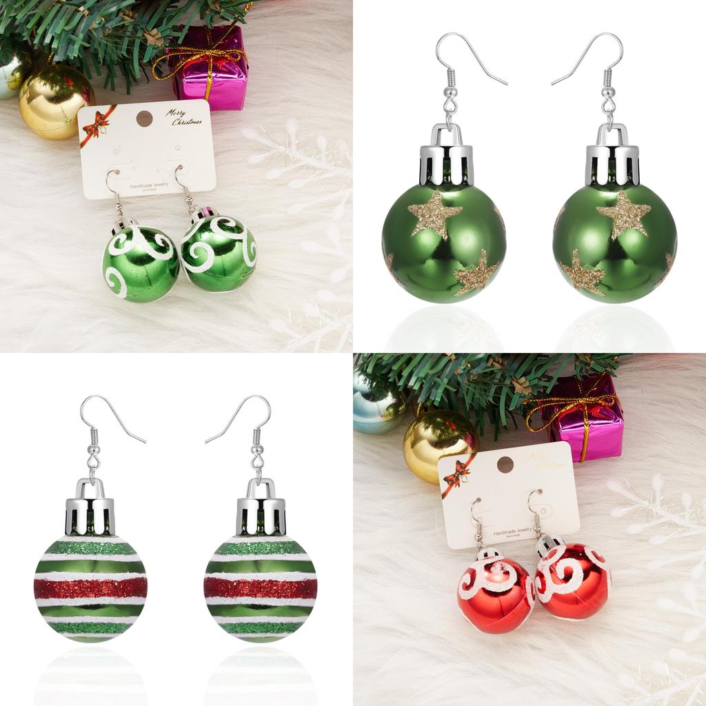 Weihnachts-Schneeflocken-Stern-Resin-Ohrringe mit galvanisierten Oberflächen für Damen