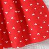 Dress For Girls 1-8Y Birthday Korean Style Fashion Lace Trim Heart Pattern Dress with Matching Bag